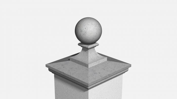 Orb with base & pier 250D Bespoke